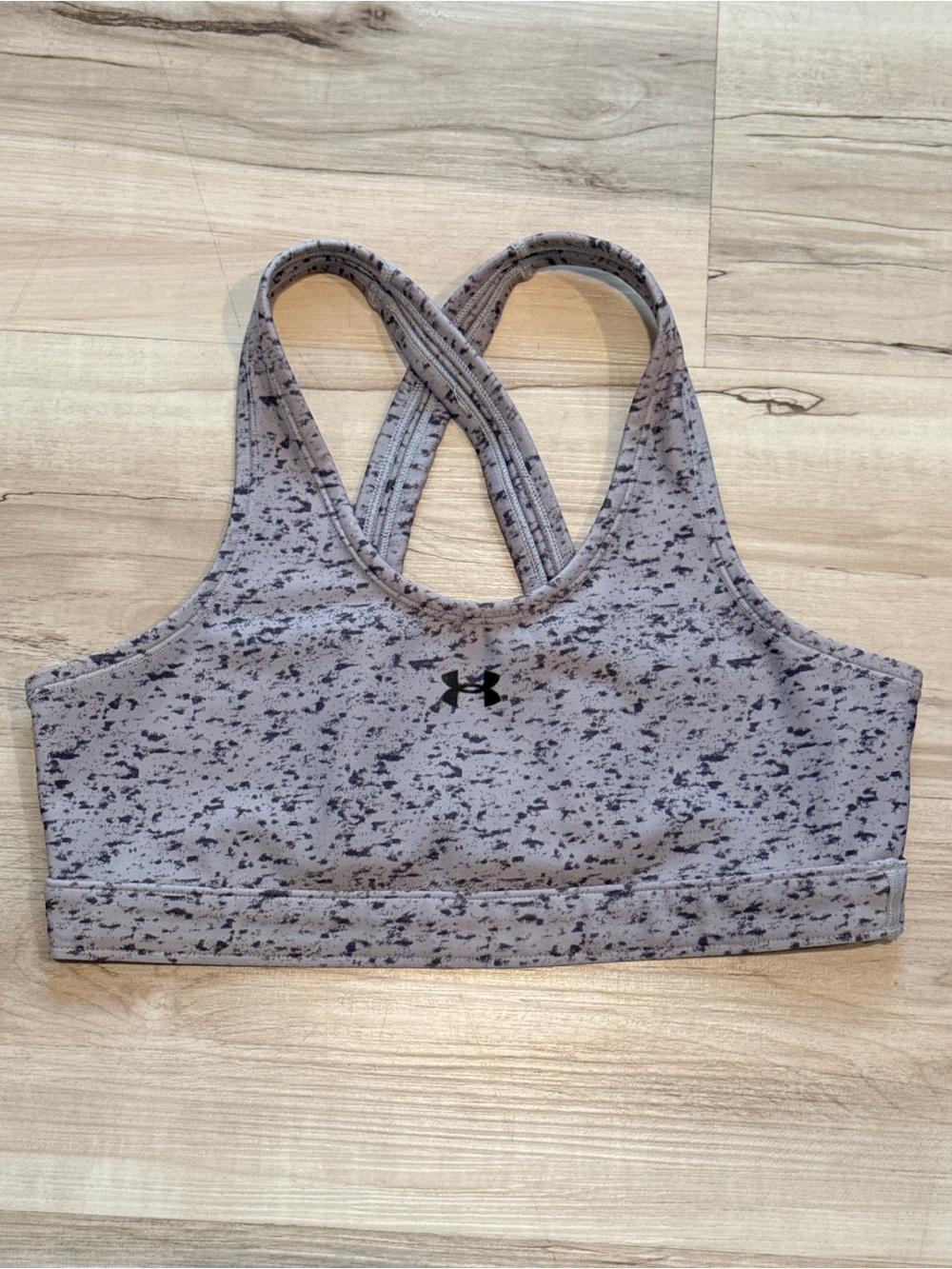 Under Armour Heathered Gray Speckle Crossback Sports Bra